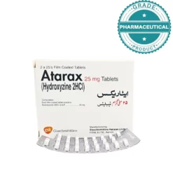 ATARAX TABLETS (HYDROXYZINE 2HCI) 25mg PACK OF 50 FILM COATED TABLETS
