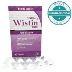 WISTIN BIOTIN 5000mcg SUPPLEENTS 30 TABLETS