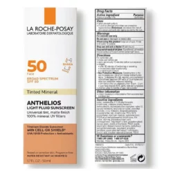 LA RPCHE- POSAY ANTHELIOS MINERAL SPF 50+ ULTRA FLUID LOTION WITH LIGHT FINISH TINTED FORMULA 50ml