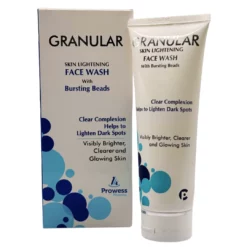 Granular skin whitening face wash